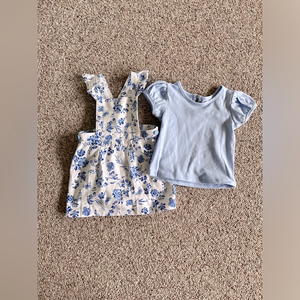 Baby girls dress and shirt